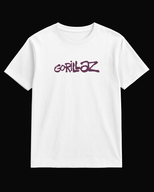 Gorillaz Grup Logo-3 Beyaz Tişört