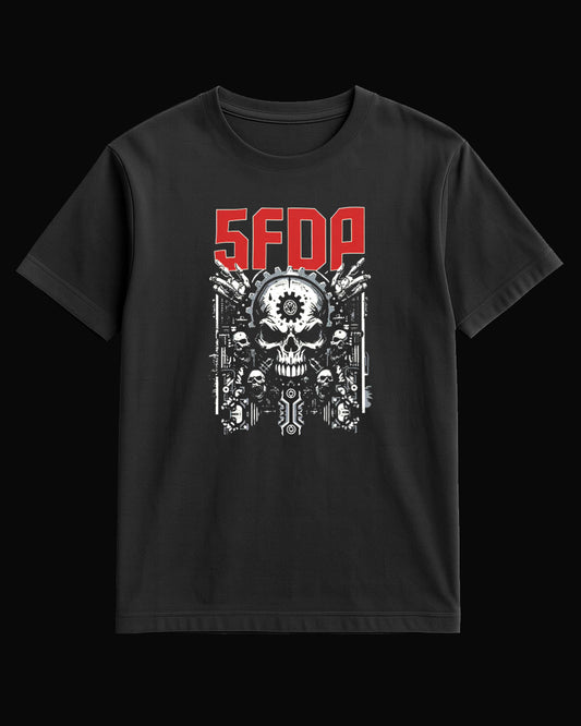 Five Finger Death Punch MECHA-SKULL Siyah Tişört