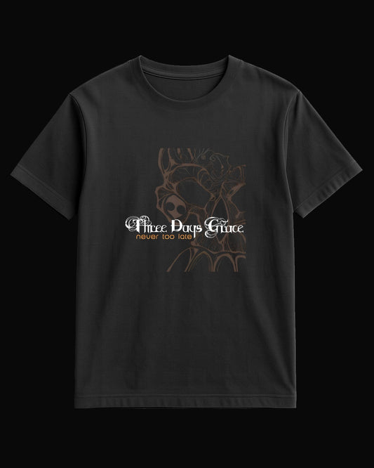 Three Days Grace Never Too Late Siyah Tişört