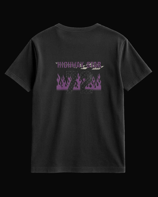 Deep Purple Highway Star 72 Sırt Baskılı Siyah Tişört