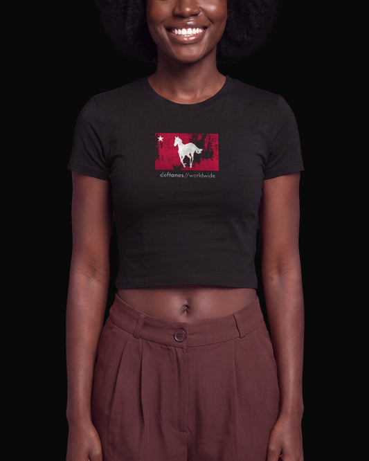 Deftones Worldwide Siyah Baby Tee Tişört