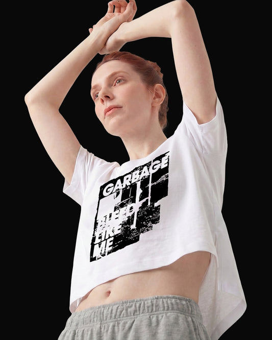 Garbage Bleed Like Me Beyaz Kadın Tişört