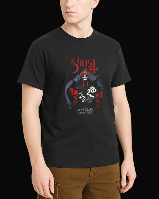 Ghost CON CLAVI CON DIO Siyah Tişört