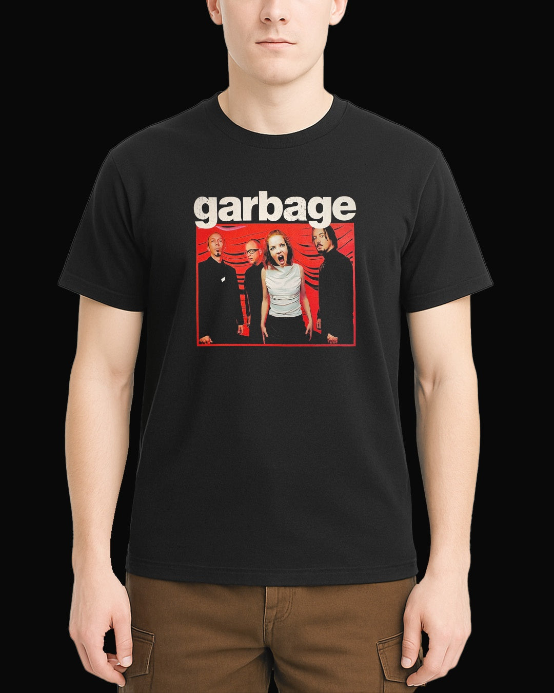 Garbage Grup Logo Siyah Tişört V4