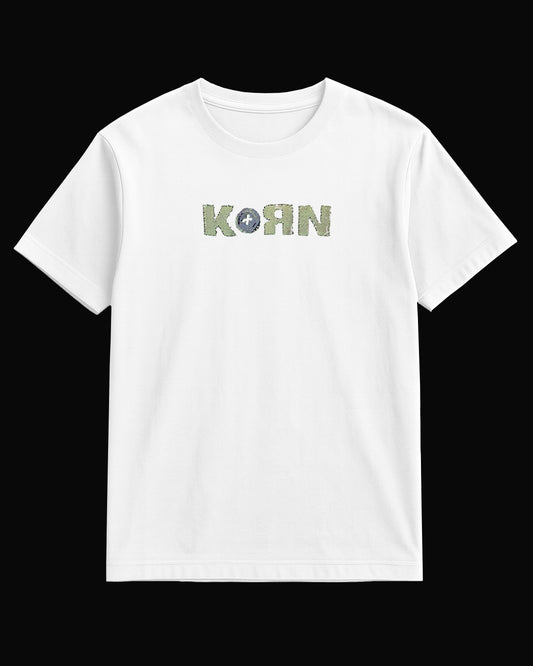 Korn Grup Logo Beyaz Tişört