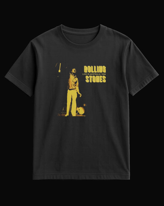 The Rolling Stones Australia Concert Siyah Tişört