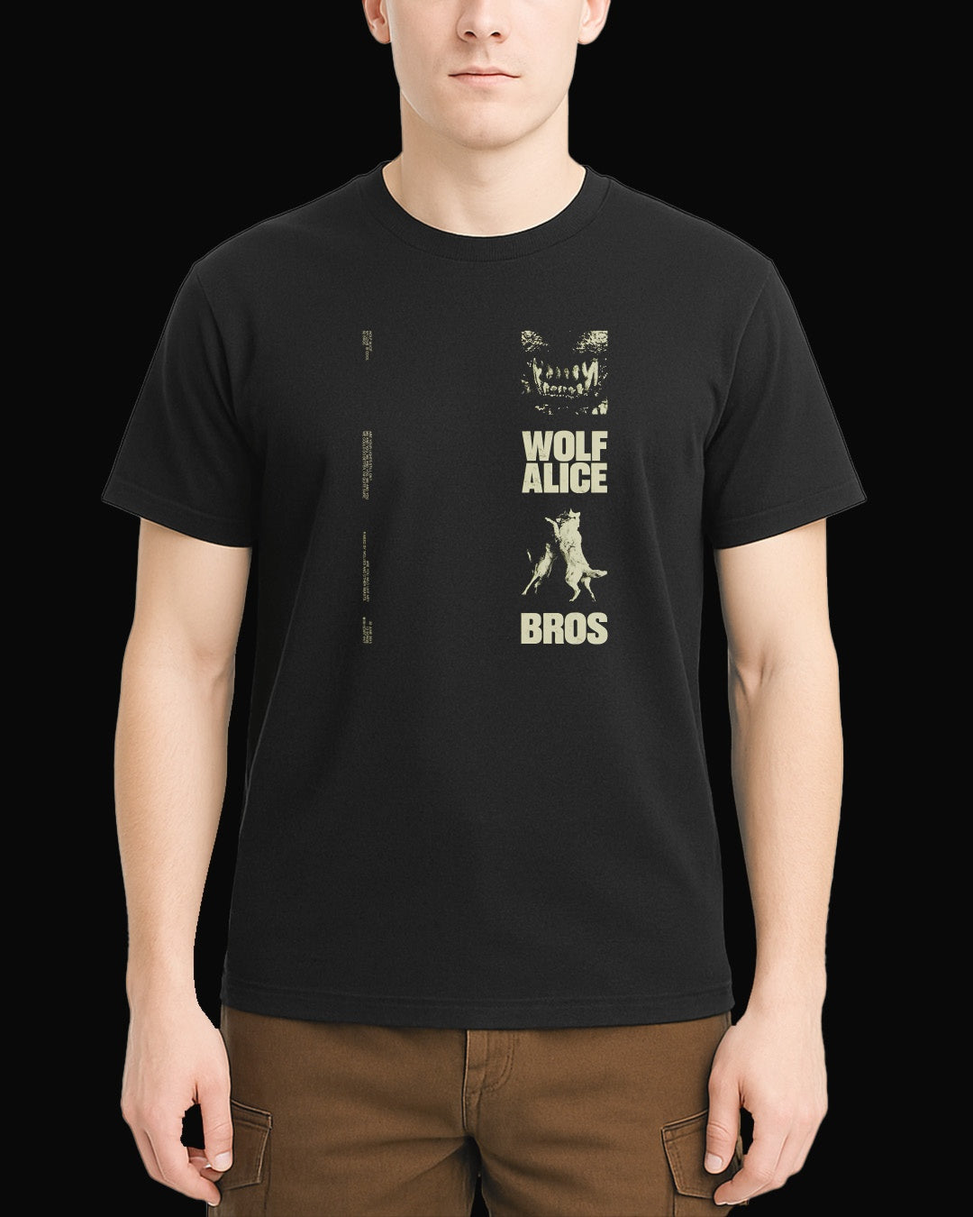 Wolf Alice BROS Siyah Tişört