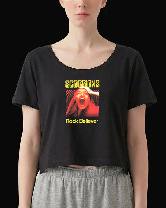 Scorpions Rock Believer Siyah Kadın Tişört