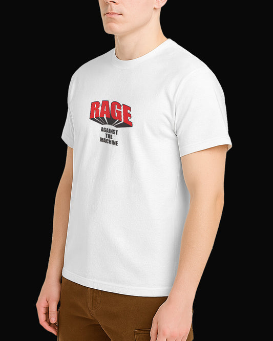 Rage Againts The Machine Big Rage Beyaz Tişört