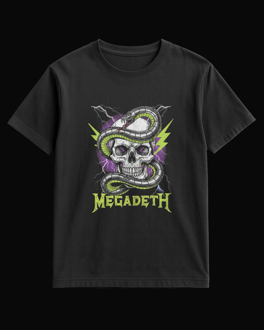 Megadeth VENOMOUS SNAKE Siyah Tişört