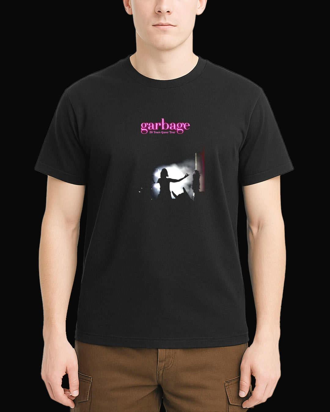 Garbage 20 Year Queer Tour Siyah Tişört
