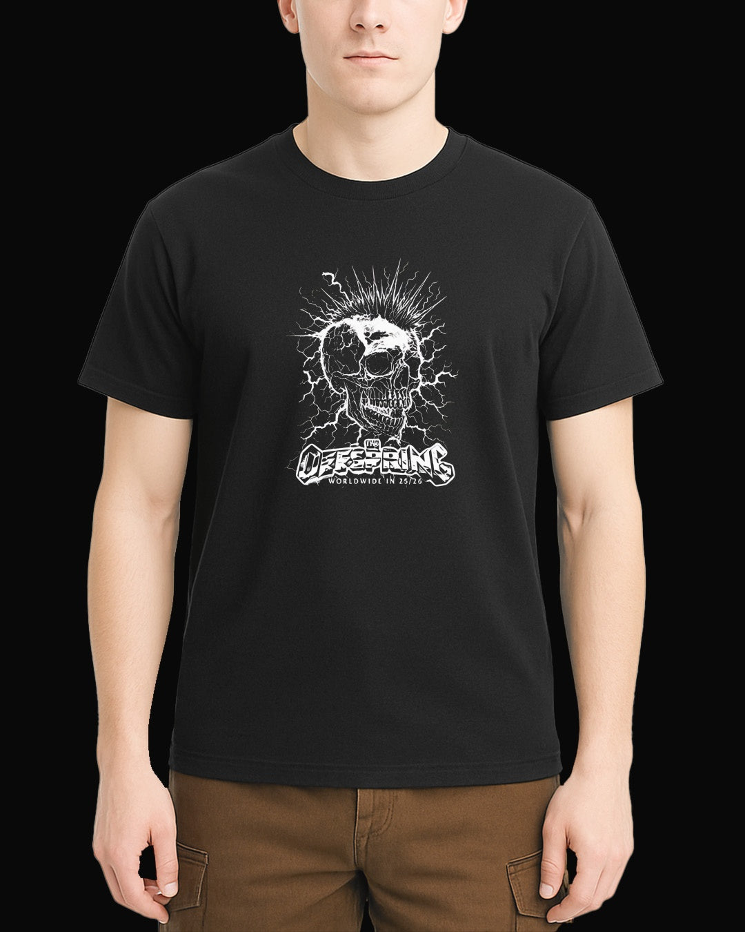 The Offspring Mohawk Skull Siyah Tişört