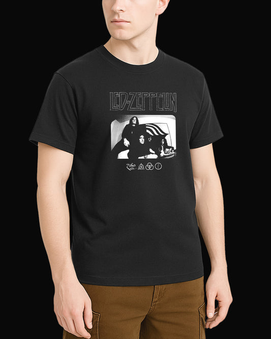 Led Zeppelin Elements Siyah Tişört
