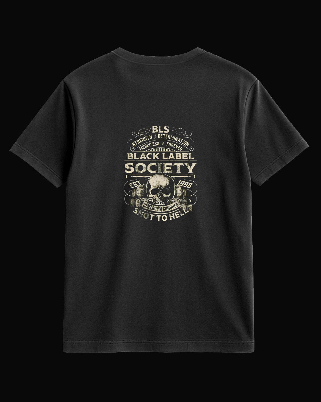 Black Label Society All The Time BLS Sırt Baskılı Siyah Tişört