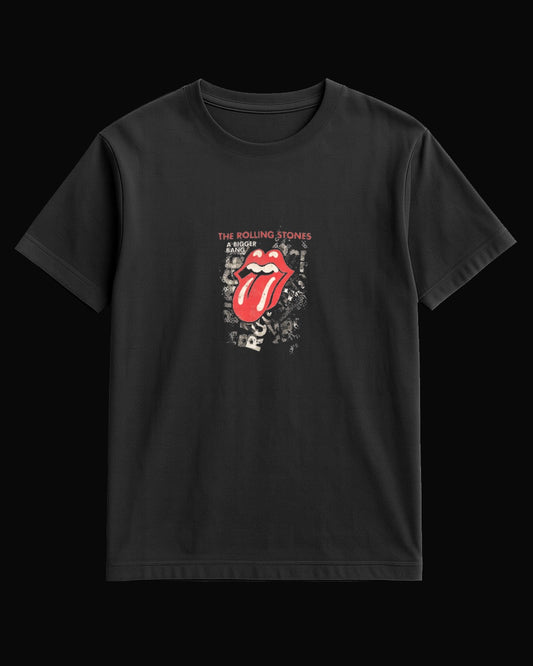 The Rolling Stones A Bigger Band Tour Siyah Tişört