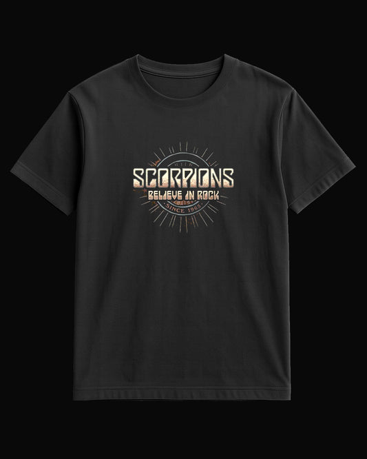 Scorpions Believe In Rock Siyah Tişört