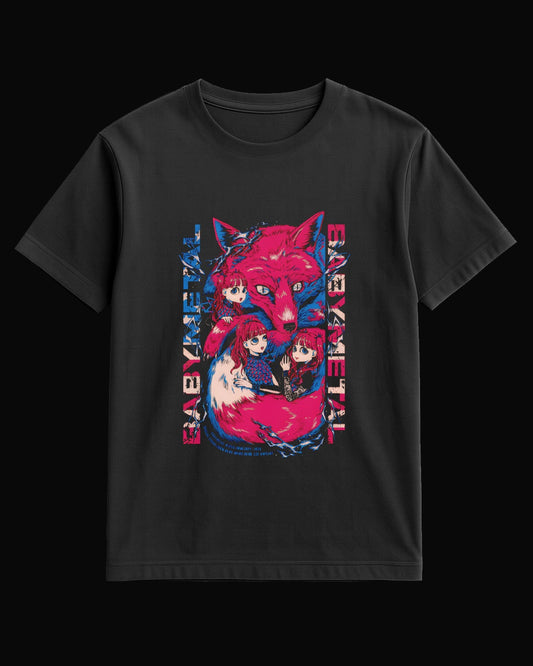 Babymetal Fox and Girls Siyah Tişört