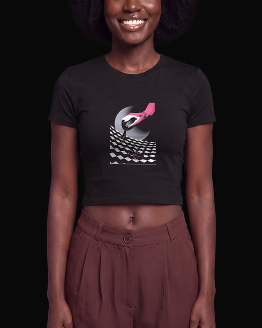 Deftones Flamingo Chess Siyah Baby Tee Tişört