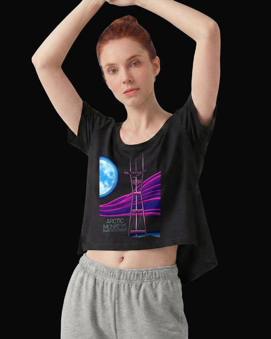 Arctic Monkeys Electric Satellite Siyah Kadın Tişört