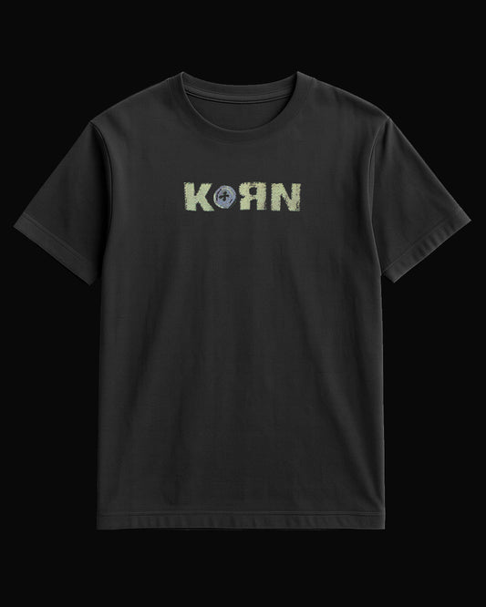 Korn Grup Logo Siyah Tişört