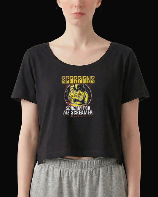 Scorpions Scream For Me Screamer Siyah Kadın Tişört