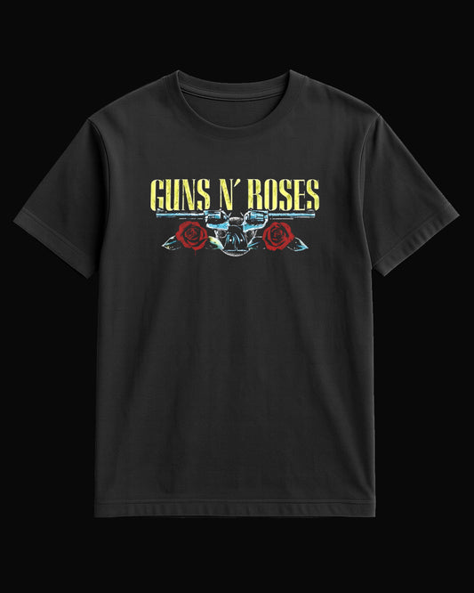 Guns N' Roses Gun and Rose Black T-Shirt