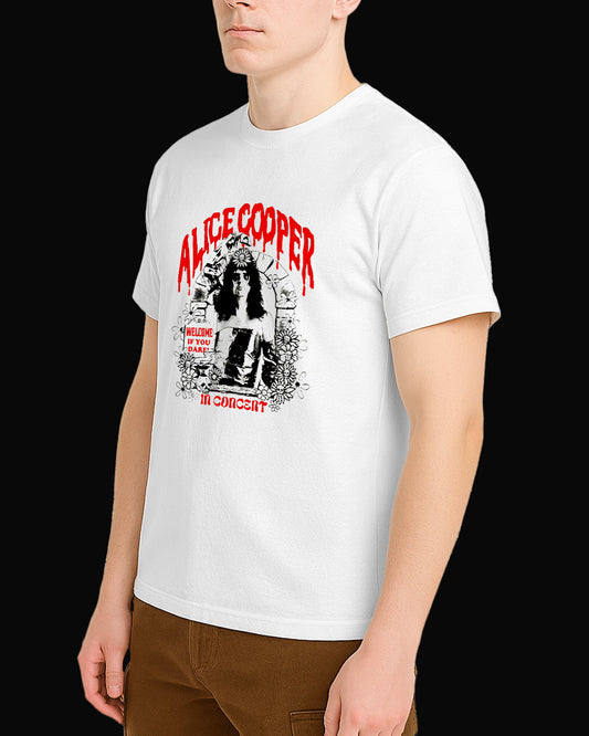 Alice Cooper Welcome If You Dare Beyaz Tişört