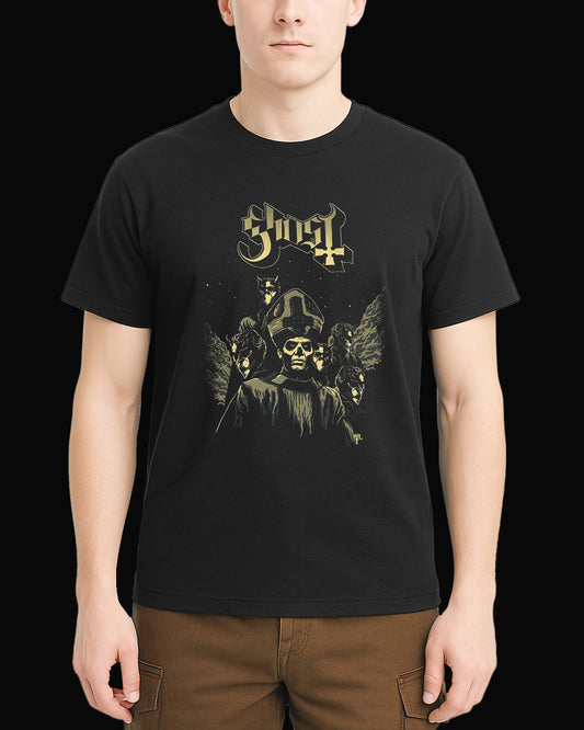 Ghost Pope and Vamp's Siyah Tişört
