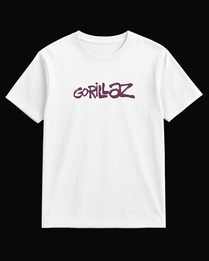 Gorillaz Grup Logo-3 Beyaz Tişört
