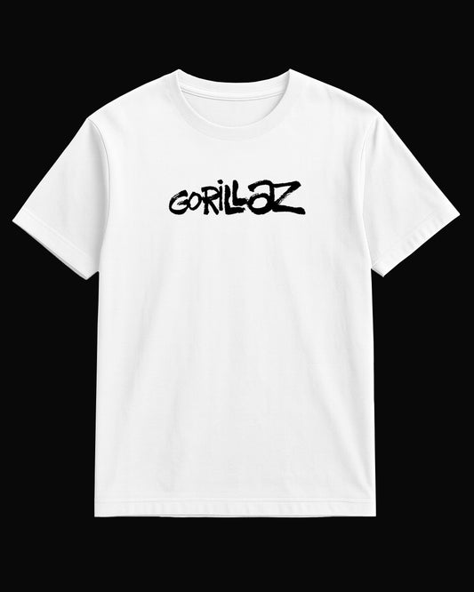 Gorillaz Grup Logo-4 Beyaz Tişört