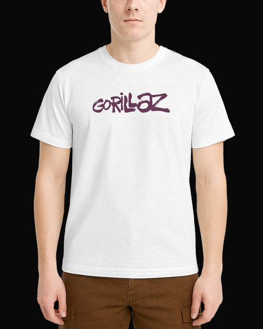 Gorillaz Grup Logo-3 Beyaz Tişört