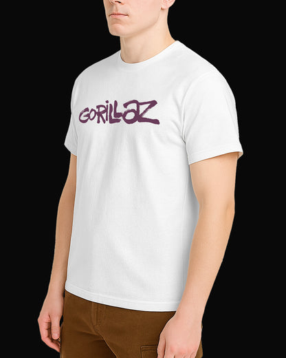 Gorillaz Grup Logo-3 Beyaz Tişört