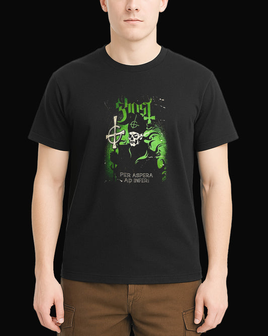 Ghost Per Aspera Ad Inferi Siyah Tişört