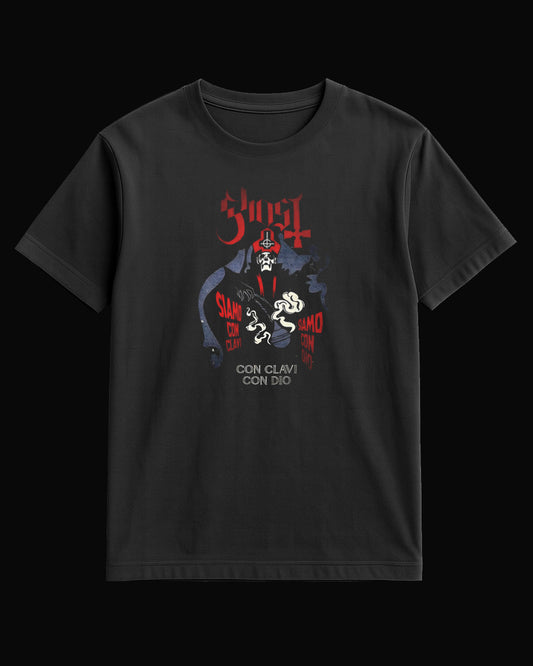 Ghost CON CLAVI CON DIO Siyah Tişört