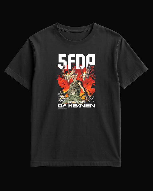 Five Finger Death Punch Wrong Side of Heaven Siyah Tişört