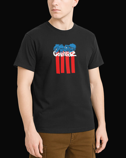 Gorillaz Stick-HeadS Siyah Tişört