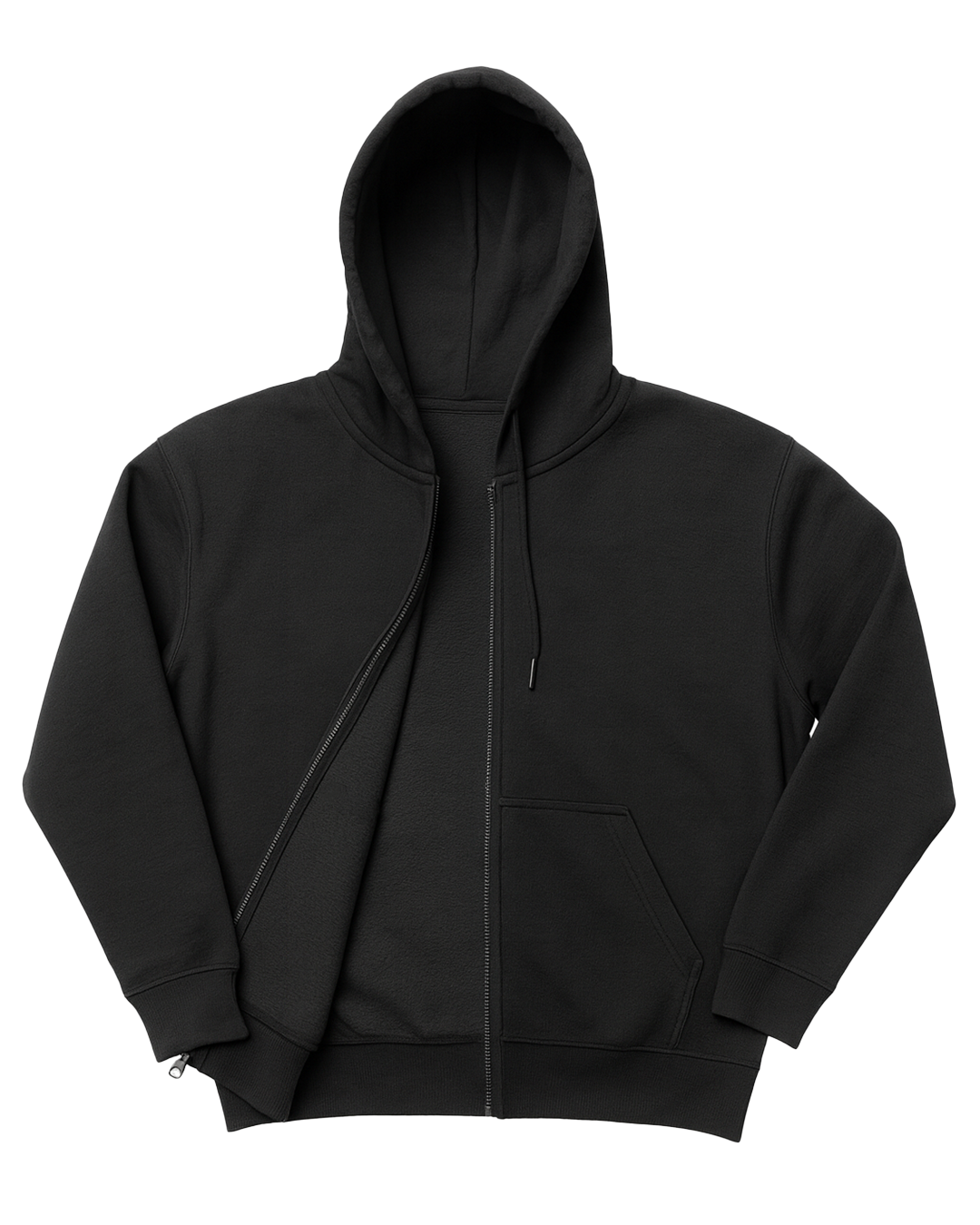 Fermuarlı Kapşonlu Hoodie