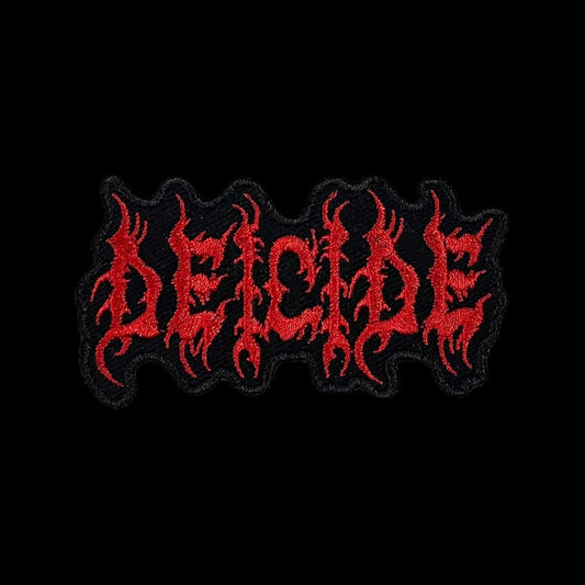 Deicide Text Red Nakış Yama