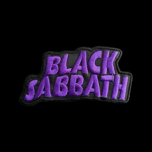 Black Sabbath Mor Nakış Yama Yazı