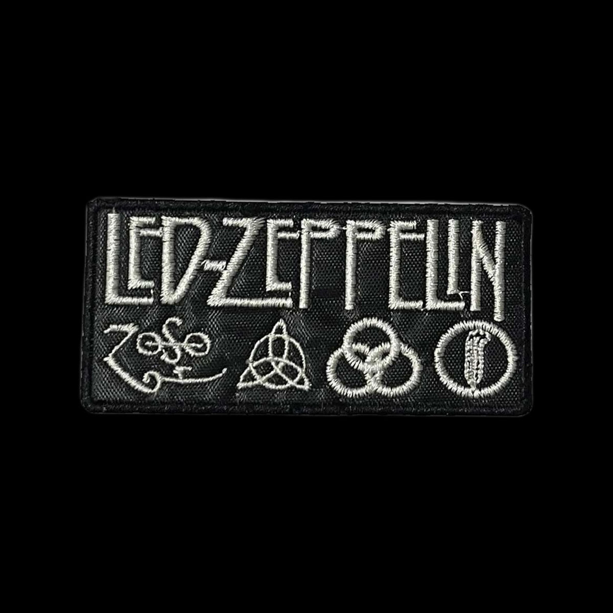Led Zeppelin Nakış Yama White Text