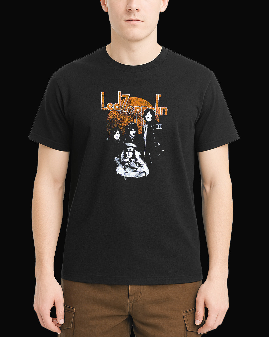 Led Zeppelin Grup Logo Siyah Tişört