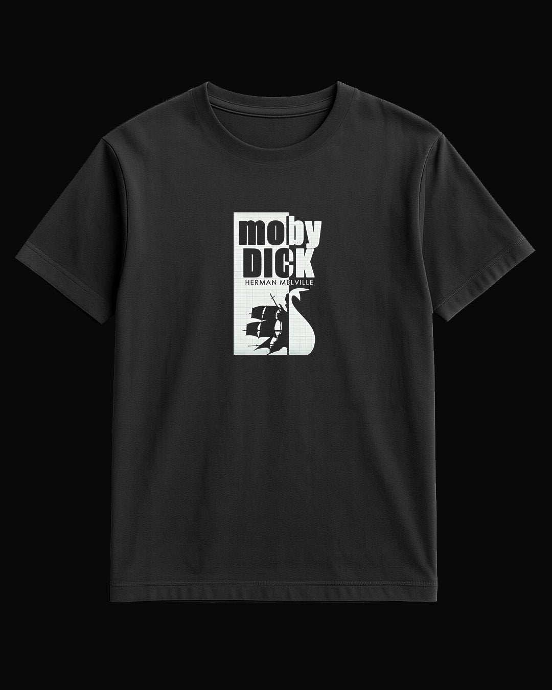 Moby Moby Dick Siyah Tişört