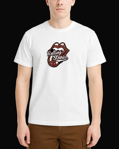 The Rolling Stones Leopar Tongue Siyah Tişört