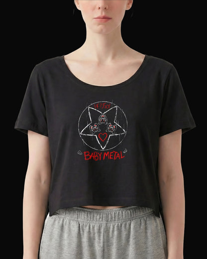 Babymetal Rock Star! Siyah Kadın Tişört