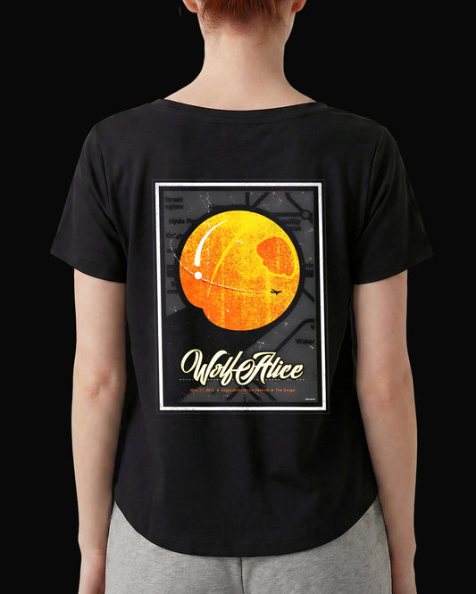 Wolf Alice ORANGE Sırt Baskılı Siyah Kadın Tişört