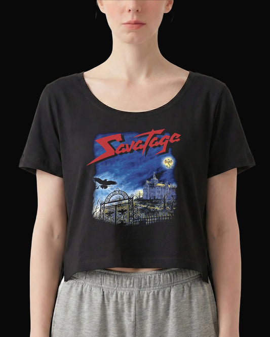 Savatage Poets and Madmen Siyah Kadın Tişört