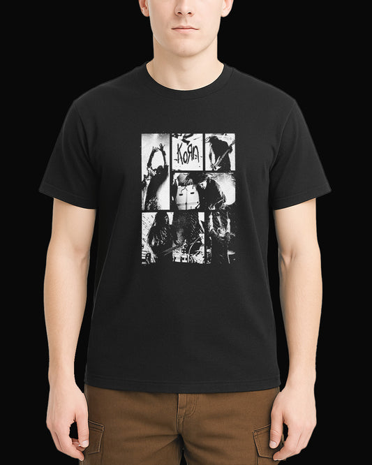 Korn Grup Kolaj Siyah Tişört