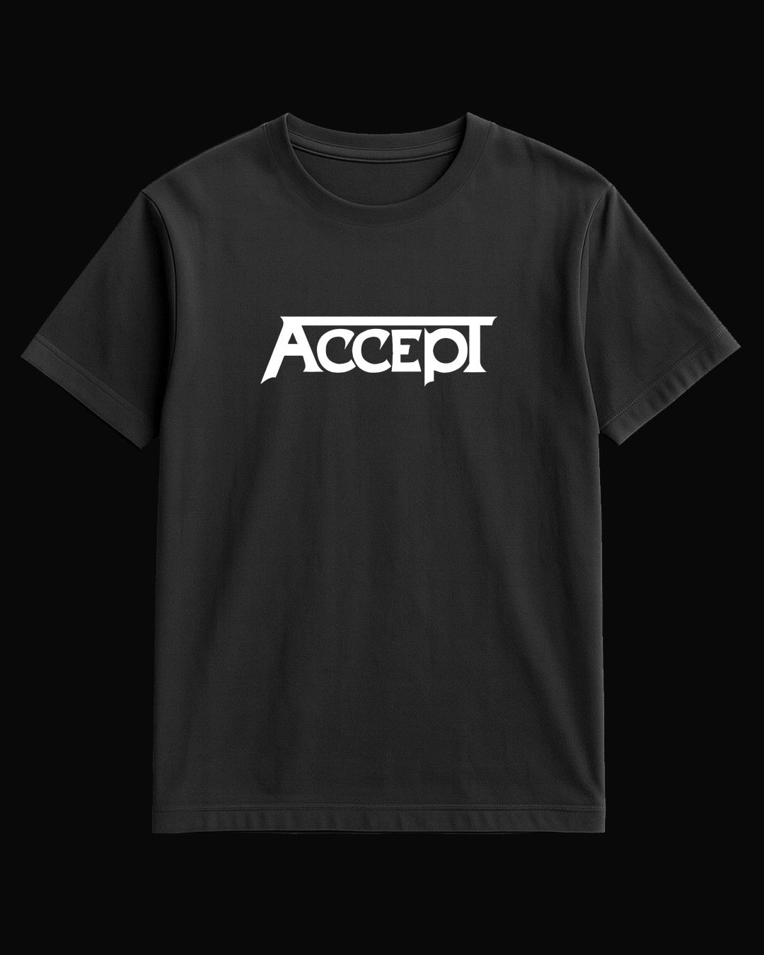 Accept Grup Logo Siyah Tişört