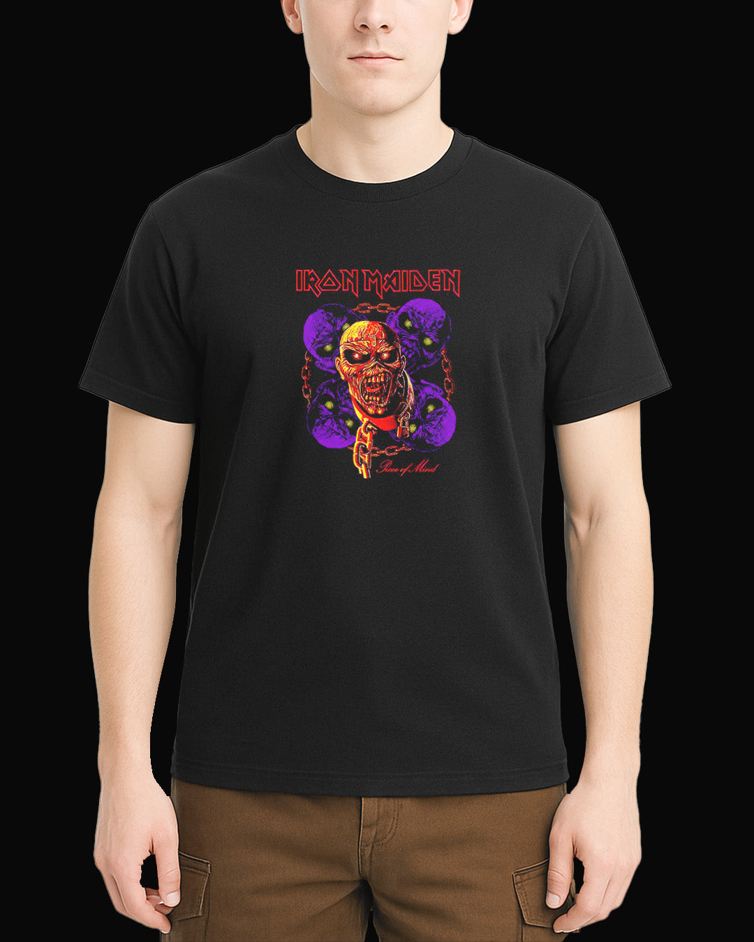 Iron Maiden Piece Of Mind Black T-Shirt