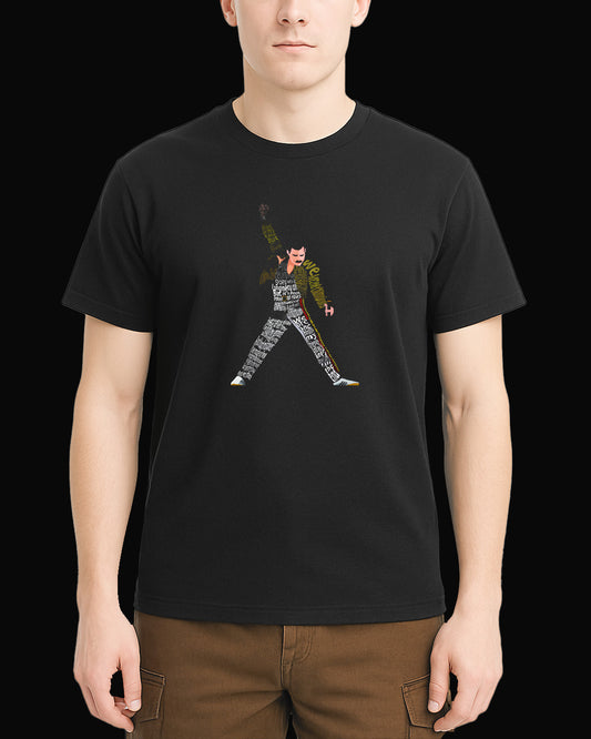 Queen We are the Champions Siyah Tişört